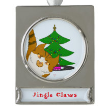 Jingle Claws Katze & Baum Weihnachtsbaumschmuck
