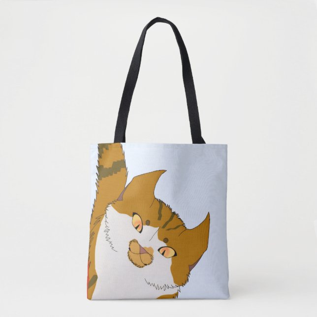 Jingle Claws Peeking Cat Holiday Tote  (Vorderseite)