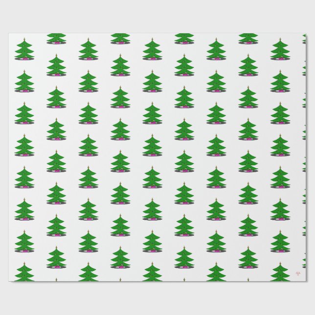 Jingle Claws Weihnachtsbaum-Geschenkpapier Geschenkpapier (Flach)