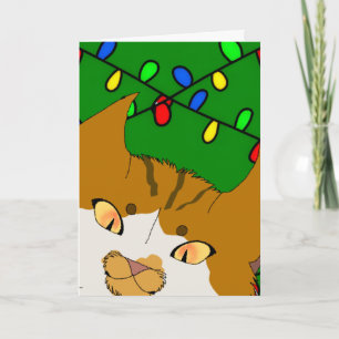 Jingle Claws Weihnachtskarte Lustiges Katzendesign Karte
