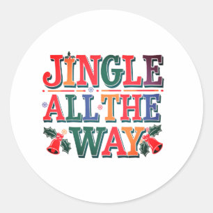 JINGLE DEN GANZEN WEG RUNDER AUFKLEBER