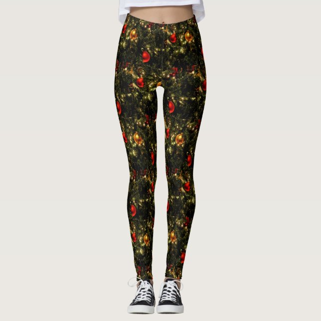 Jingle Den ganzen Weg Weihnachtsschmuck Leggings (Vorderseite)