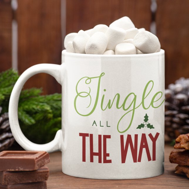 Jingle Der Feiertag Kaffeetasse (Jingle All The Way Festive Holiday Coffee Mug)