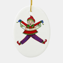 Jingle Elves "Jolly" Keramikornament