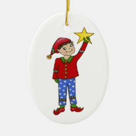 Jingle Elves "McNaughty" Keramik Ornament