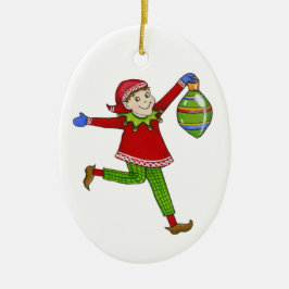 Jingle Elves "Skippy" Keramikornament