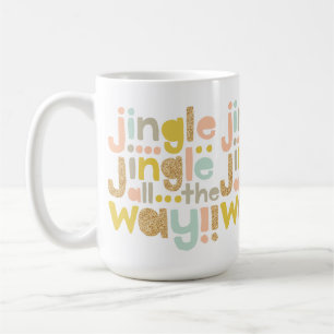 Jingle farbenfroh, trendy, typografisch kaffeetasse