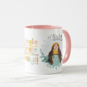 Jingle Farbiges typografisches Foto Tasse