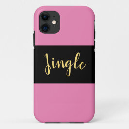 JINGLE Festive Sporty Elegante Schwarz Rosa Streif Case-Mate iPhone Hülle