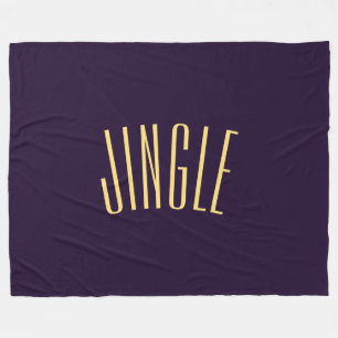 JINGLE Fun Tall Curry Text auf tief reichen Lila Fleecedecke