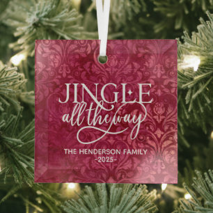 Jingle ganz The way Family Name Christmas Ornament Aus Glas