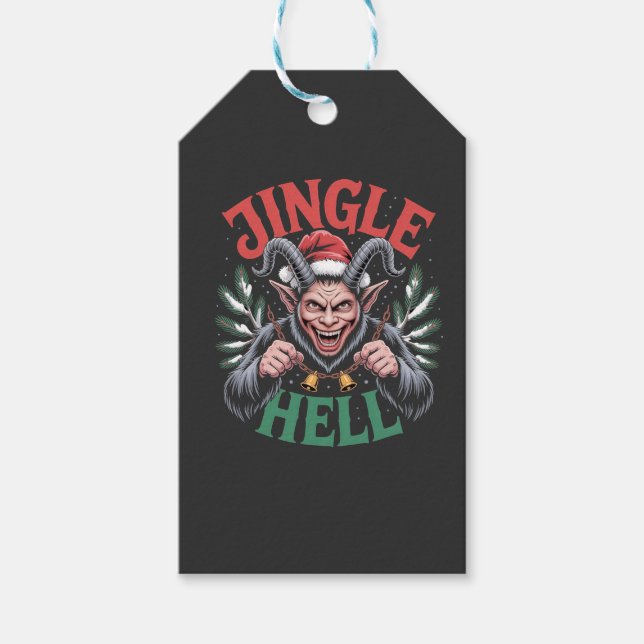 Jingle Hell Christmas Krampus Evil Xmas Geschenkanhänger (Vorderseite)