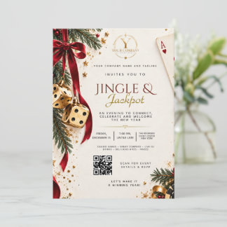 Jingle & Jackpot Firmen-Casino mit Logo und QR Einladung