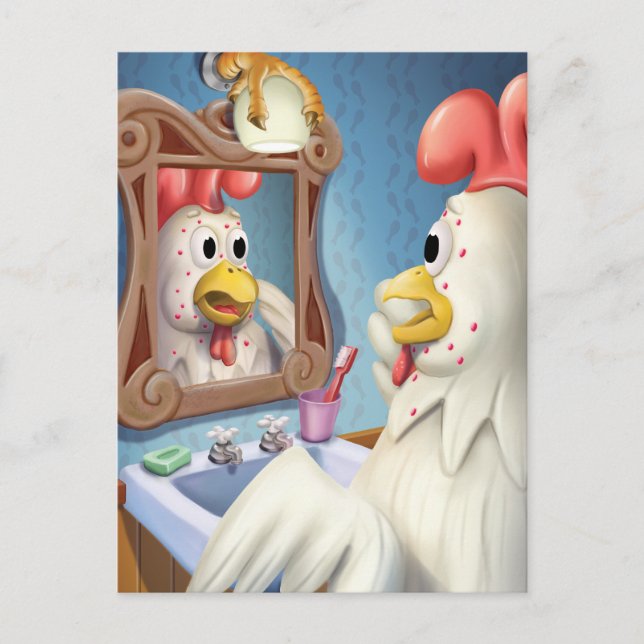 Jingle Jingle Little Gnome Chickenpox Postkarte (Vorderseite)