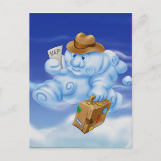 Jingle Jingle Little Gnome Cloud Postcard Postkarte