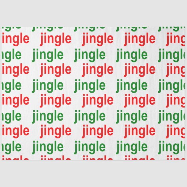 Jingle Jingle Red Green Seidenpapier (Vorderseite)