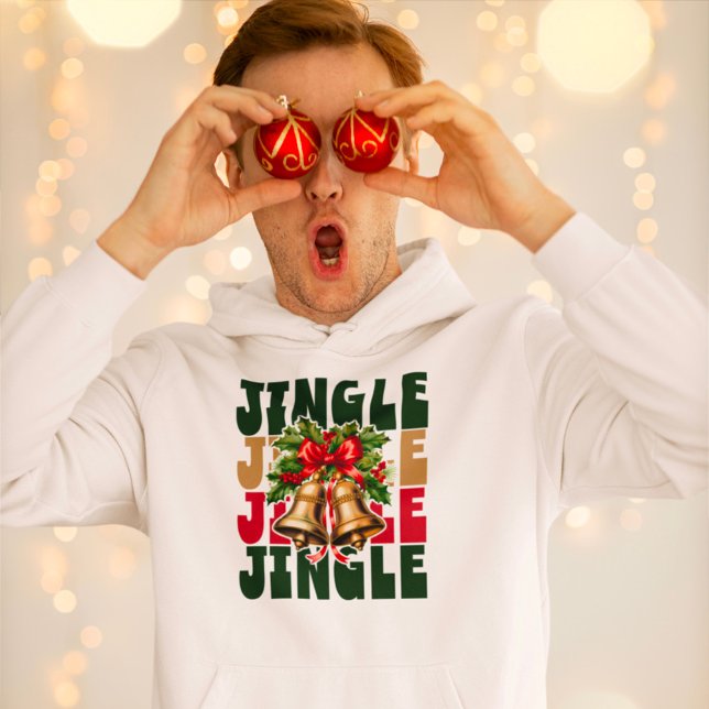 Jingle Jingle Vintag Gold Bells & Holly Hoodie (Von Creator hochgeladen)
