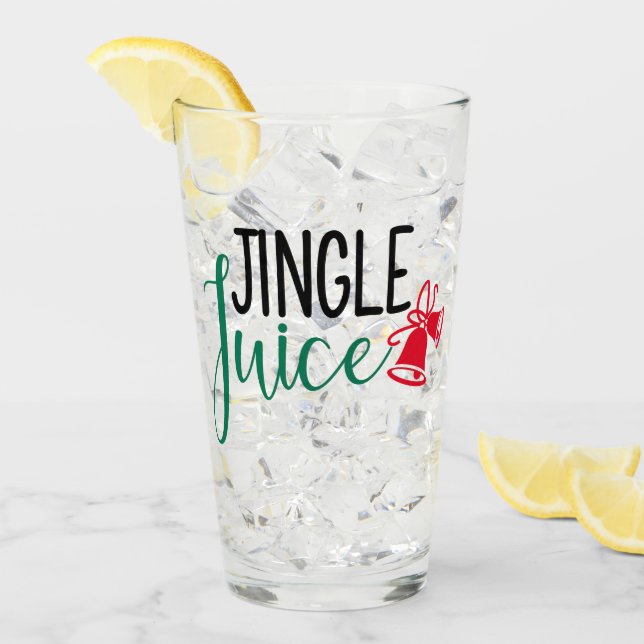 Jingle Juice | Funny Christmas Drinks Spaß Glas (Vorderseite Ice)