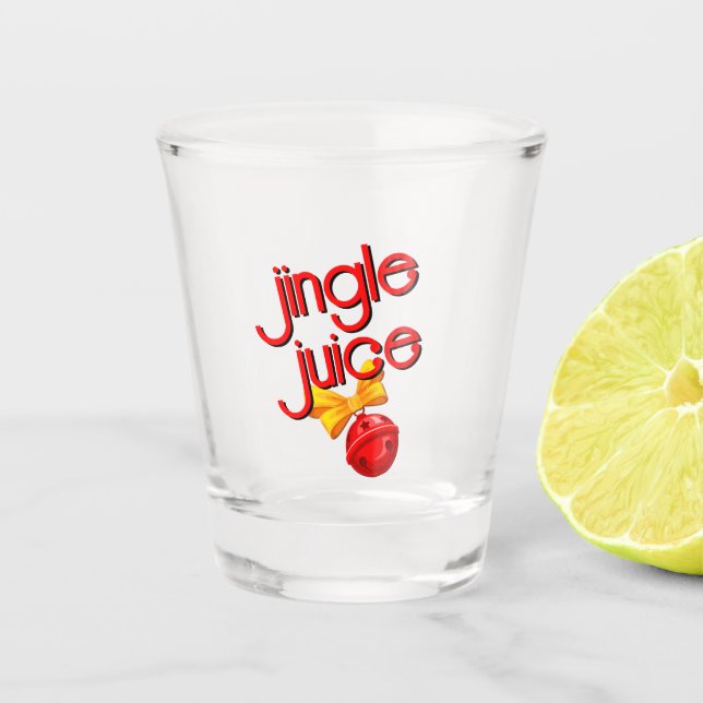 Jingle Juice Funny Christmas Schnapsglas (Vorderseite)