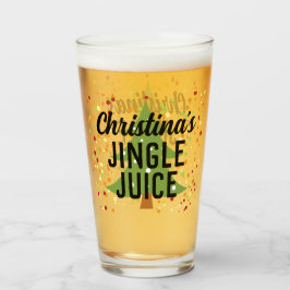Jingle Juice Funny Personalisiert Christmas Beer Glas