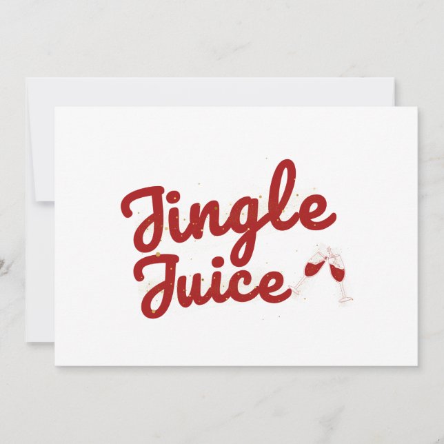 Jingle Juice, Holiday Party Card Feiertagskarte (Vorderseite)
