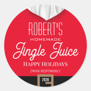 Jingle Juice Personalisiert Runder Aufkleber