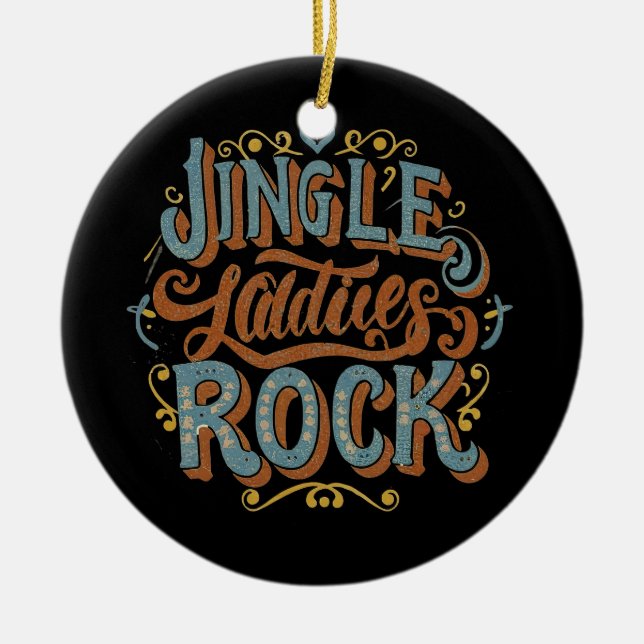 Jingle ladies rock keramik ornament (Vorne)