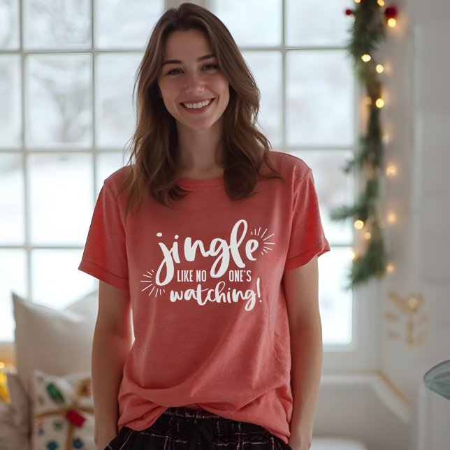 Jingle like niemand sieht | Weihnachten Tri-Blend Shirt (Jingle Like No One's Watching | Fun Christmas Tri-Blend Shirt)