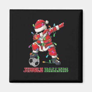 Jingle Llers Dabbing Santa Fußll Weihnachten Fußba Magnet