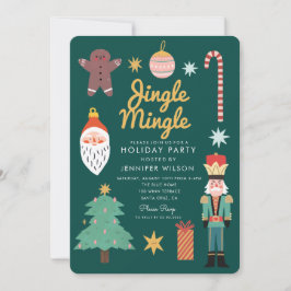 Jingle Merry Whimsical Holiday Party Einladung