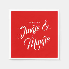 Jingle & Mingle Christmas Holiday Paper Napkin Serviette