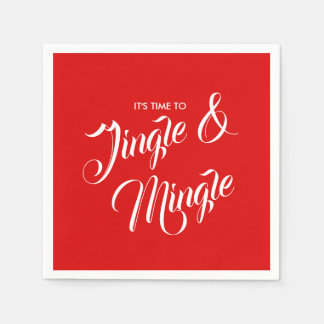 Jingle & Mingle Christmas Holiday Paper Napkin Serviette