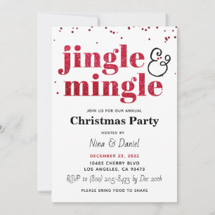 Jingle & Mingle Christmas Party Einladung