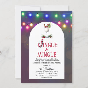 Jingle & Mingle Cocktail Weihnachtsfeier Einladung