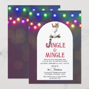 Jingle & Mingle Cocktail Weihnachtsfeier Einladung
