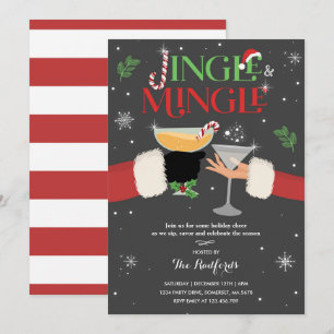 Jingle & Mingle Einladungs-Cocktail-Party Einladung