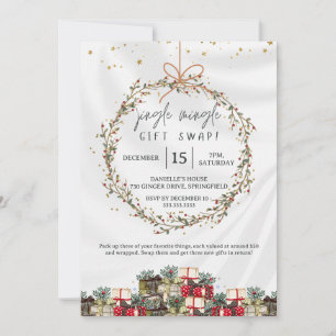 Jingle Mingle Geschenktausch Weihnachtsfeier Einladung