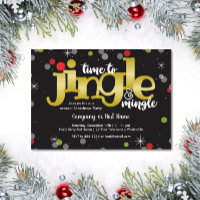 Jingle & Mingle Gold Red and Green Christmas Party