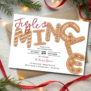 Jingle & mingle Lebkuchen Letter Christmas Party Einladung