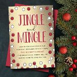 Jingle & Mingle Modern Holiday Party Einladung<br><div class="desc">Feiern Sie den Weihnachtsurlaub mit den trendigen Party Einladungen "Jingle and Mingle". Das Design ist einfach zu personalisieren und Ihre Gäste werden begeistert sein,  wenn sie diese stilvollen Einladungen erhalten.</div>