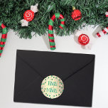 Jingle & Mingle Modern Holiday Party Runder Aufkleber<br><div class="desc">Feiern Sie den Weihnachtsfeiertag mit den trendigen "Jingle and Mingle" Party Aufklebern. Das Design ist einfach zu personalisieren und Ihre Gäste werden begeistert sein,  wenn sie diese stilvollen Aufkleber sehen.</div>