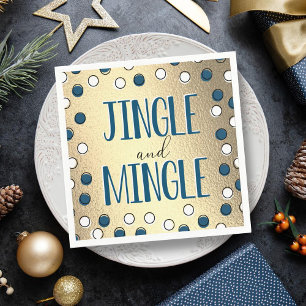 Jingle & Mingle Modern Holiday Party Serviette