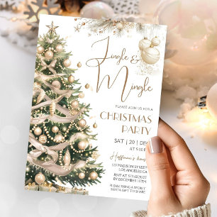 Jingle & Mingle Moderne Elegante Weihnachten in Go Einladung