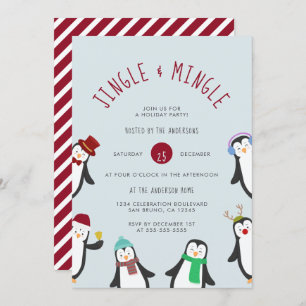 Jingle & Mingle Pinguin Einladung