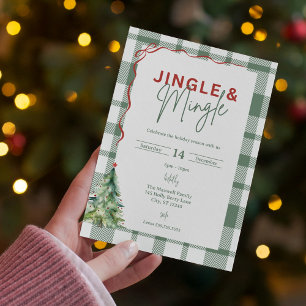 Jingle & Mingle Simple Christmas Party Einladung