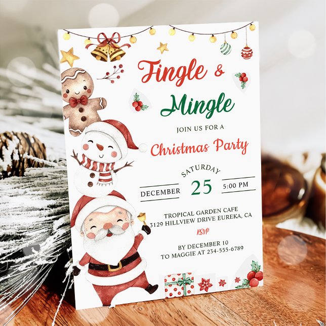 Jingle & Mingle Weihnachts-Party Einladung (Von Creator hochgeladen)