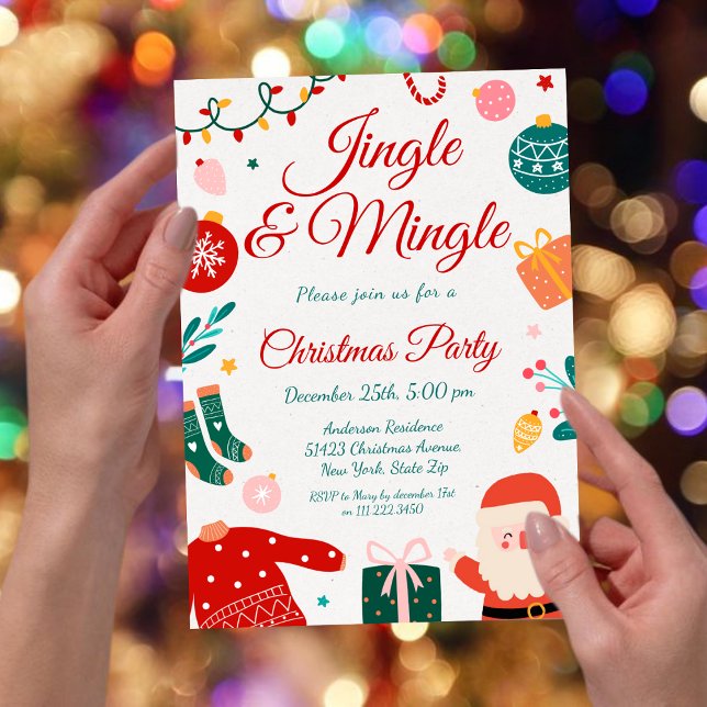 Jingle & Mingle Weihnachtsfeier Einladung (Von Creator hochgeladen)