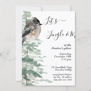 Jingle Mingle Woodland Tree & Bird Party Einladung