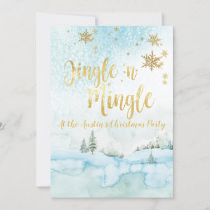 Jingle 'n MIngle Winter Scene Party Einladung