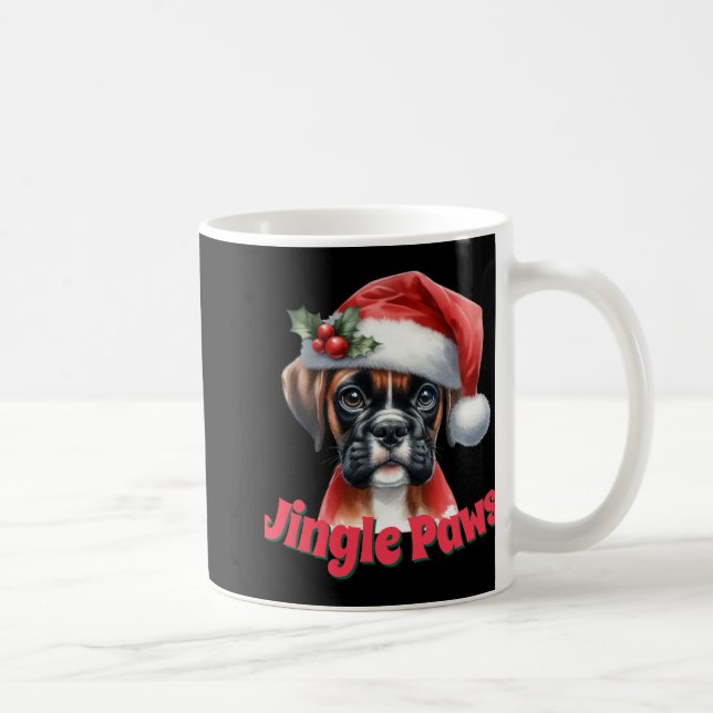 Jingle Paws And Boxer Dog Joy T Shirt  Kaffeetasse (Rechts)